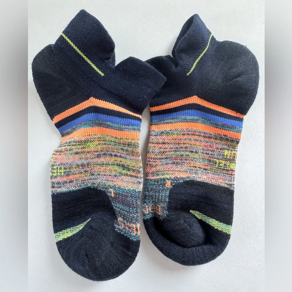 Bombas Run Ankle Socks NEW Navy Womens Active Athletic Medium
